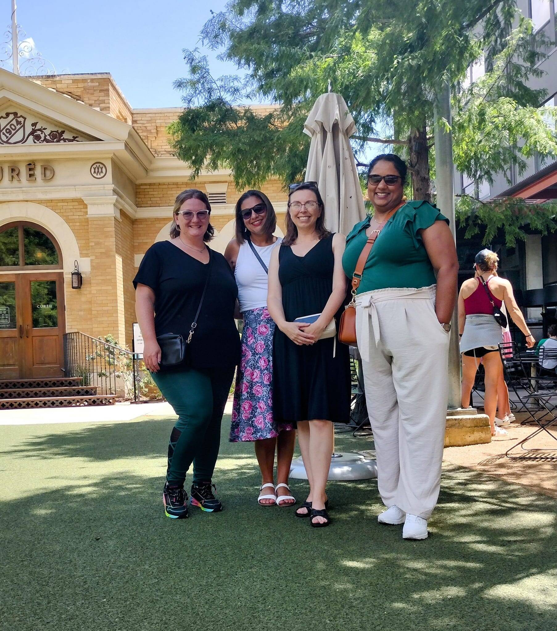 Pages for Ages founders Rhiannon, Nicole, Andrea, and Sara at their San Antonio bookstore